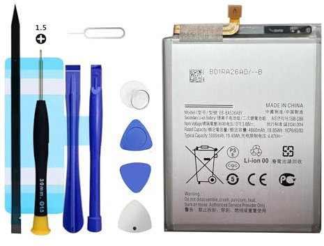 Vvuilsty EB-BA536ABY Li-ion Phone Battery Galaxy A33 5G A336B 0 Cycle Rechargeable Replacement Compatible with Samsung Galaxy A33 5G A336B with Repair Tool Kit