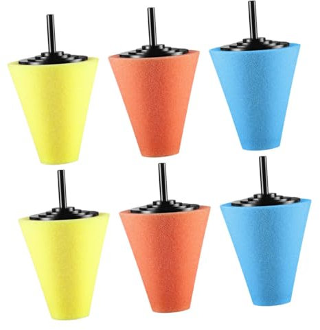 Gatuida 6piezas Rueda De Pulido Para Taladro Kit De Pulido De Esponja Accesorio Pulidor Para Taladro Pulidora De Coche