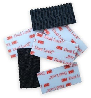 3M Klebeband Dual Lock SJ3550 SJ 3550 duallock Klettpad Klettband 3M Klettpads EXTRA STARK (Weiß, 50mm x 25mm - 12 Stück)