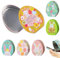 SilverChry Osterhasen-Keksdosen*6pcs, Ostern Keksdose Gebäckdose mit Deckel, Hase Ostereier Geschenkdose, Ostereier Metalldosen Set, Ostereier Keksdose Metall mit Motiv, Ostereier Blech plätzchendose