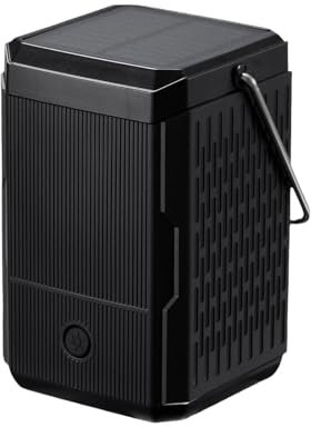 diwedaso Linternas solares Luz de Camping con para Sistema de Carga de manivela para situaciones de Emergencia USB Recargable LED Camping, Negro