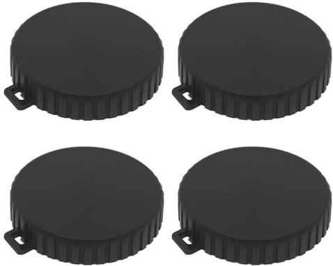 Briny River 4-teiliger Kameraobjektivdeckel Silikon-Schutzhülle Staubschutz Schutzkappe Kompatibel mit Osmo Action 5pro 4 3 Schwarz 3,5 X 3,9 X 0,7 cm