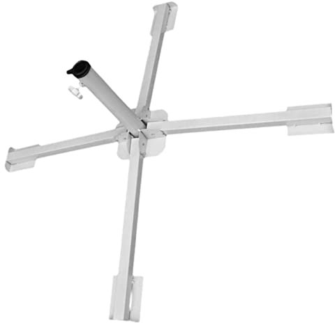 Happyyami Soporte para Sombrilla De Playa y Jardín Plegable De Acero 4 Patas Portátil para Terraza Camping y Playa Base Estable
