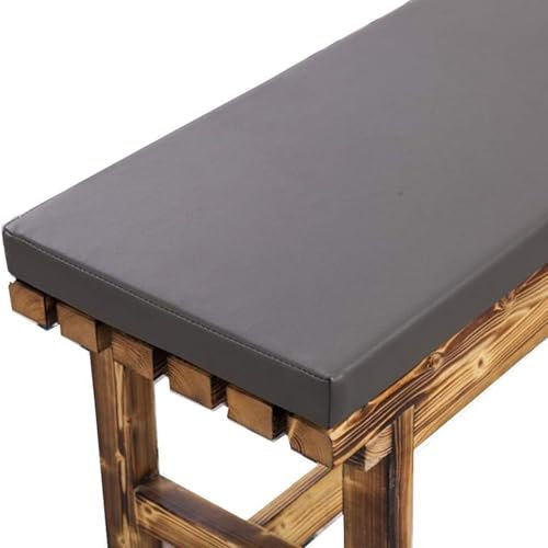 Wasserfest Sitzkissen Outdoor, Bankauflage Bankkissen Kunstleder 150/120/100/160/140/180 cm,Sitzauflage für Fensterbank 5cm Dickes Abnehmbarer für GartenBankauflage Esstisch(#3,150x45cm/60x18in)