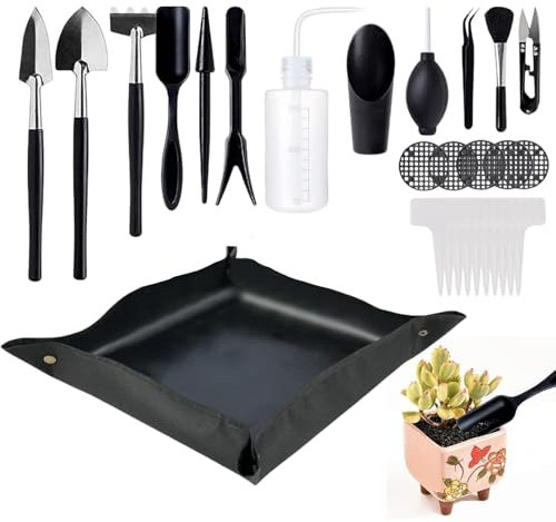 Succulent Tools - Garden Hand Transplanting Tools | Plant Care Kit with Repotting Mat for Cactus Houseplant Indoor Home Balcony Beginners