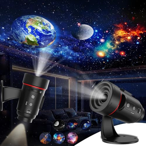 Sternenhimmel Projektor, HD Wandmontage Planetarium Projektor, 360°Drehung Sternenprojektor Nachtlicht für Kinder Zimmer Auto Deko