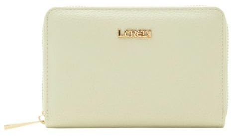 L.CREDI Geldbörse Perla Zip Around Wallet Cream Creme