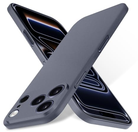 Bastmei for iPhone 17 Pro Case, Minimalist Phone Cases Extremely Light Ultra-Light Super Slim Thin Camera Protection Hard PC Cover for iPhone 17 Pro 6.3 2025 (Gravel Gray)