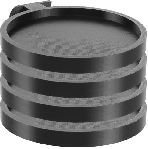 FUNSUEI 4 Stück Kunststoff Runde Pflanzenhalter Pflanzentabletts, Pflanzenring Ständer Set für Wand Akustikpaneele Akustikpanel