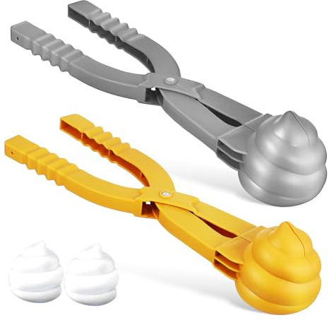 FIXOSHEE 2 Stück Teiliges Schneeballformer Groß Vielseitig für Schnee Strand Sand Schnell Formend ohne Hände Robustes Outdoor für Erwachsene Praktische Bastelhilfe Zufällige Farbe