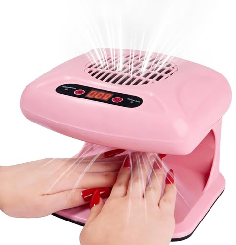 Ventilateur à ongles avec capteur automatique, ventilateur de séchage à air chaud et froid pour mains et pieds, ventilateur de vernis à ongles à séchage rapide pour une utilisation à la maison et en