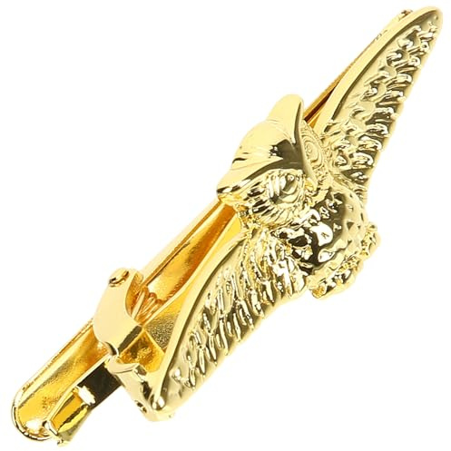 Generisch Klassische und Stabile Krawattennadel aus Legierung mit Eulenmotiv Krawattenklammer Goldene Elegantes Accessoire für Herren für Business und Formelle Anlässe