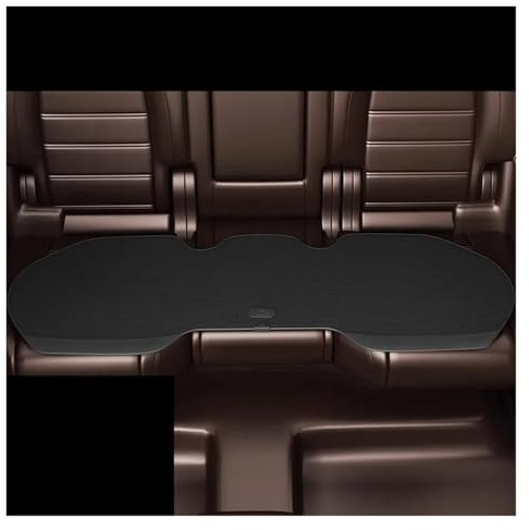 EHWLFVX Autositzbezüge Set Beheiztes Graphen-Sitzkissen Mit Taillenunterstützung Winterwärme-Heizsitzkissen 12V24V Universal-Autositzbezug Autositz-Sets(Black Rear seat)