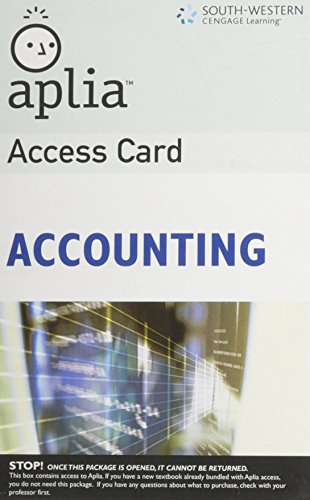 Aplia Access Card for Accounting (Unopened)