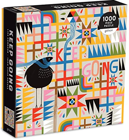Galison 9780735368460 Keep Going 1000 Piece Puzzle in Square Box