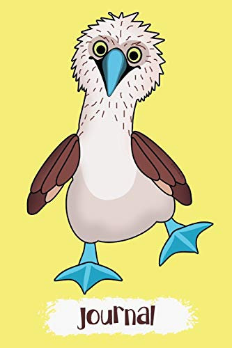 Journal: Blank Lined Paper Notebook Blue Footed Booby Yellow (JO 6 x 9 108pages, Band 11)