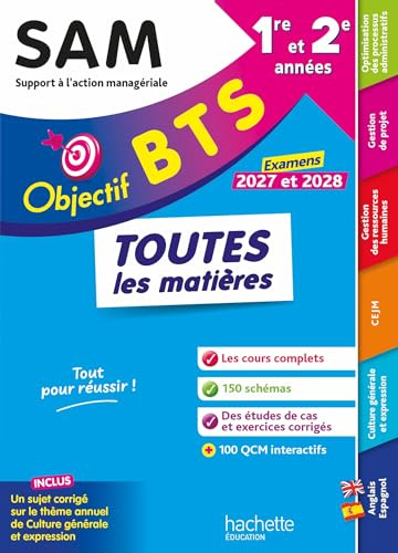 Objectif BTS SAM (1re et 2e années) - Toutes les matières, examens 2027-2028