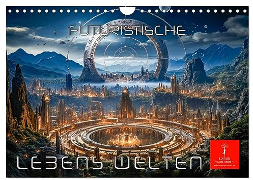 Futuristische Lebens Welten (Wandkalender 2026 DIN A4 quer), CALVENDO Monatskalender: Futuristische Lebenswelten - eine interplanetarische Reise ins Universum. (CALVENDO Wissenschaft)