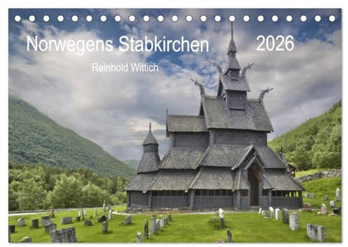 Norwegens Stabkirchen (Tischkalender 2026 DIN A5 quer), CALVENDO Monatskalender: Stabkirchen in Norwegen (CALVENDO Orte)