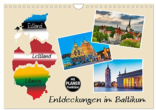 Entdeckungen im Baltikum (Wandkalender 2026 DIN A4 quer), CALVENDO Monatskalender: Das Baltikum - Entdeckungen in Osteuropa (CALVENDO Orte)