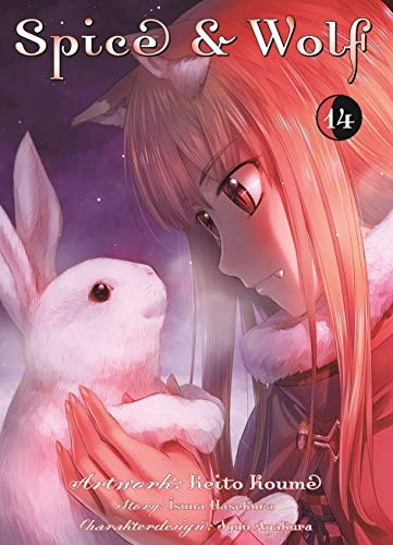 Spice & Wolf 14: Eine fesselnder Manga mit Handel, Götterwesen und einer Prise Romantik! Begleite den jungen Händler Kraft Lawrence und die weise Wolfsgöttin Holo auf ihrem Abenteuer.