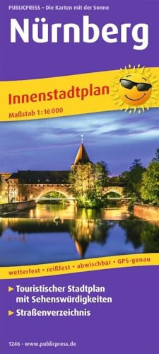 Publicpress Stadtplan Nürnberg 1:16.000: Touristischer Innenstadtplan mit Sehenswürdigkeiten und Straßenverzeichnis. 1:16000 (Stadtplan: SP)