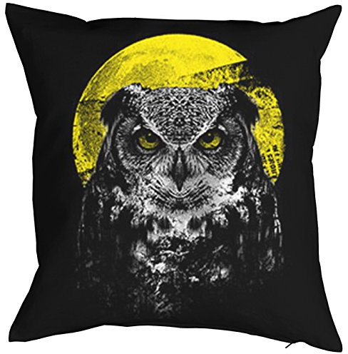 unbekannt Eulen Motiv USA Night Owl Kissen mit Füllung Eule Vogel Polster Geschenk Geschenkidee zum Geburtstag