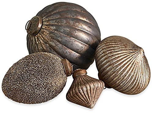 Loberon Weihnachtsschmuck 4er Set Janine - Deko Weihnachtskugeln aus Glas - Weihnachtsdeko fürs Wohnzimmer - Festlicher Christbaumschmuck