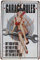 Hioni Garage Rules, Pancarte en Métal Panneau Poster Plaque Métallique Slogan Art Décor Vintage Pr Garage Maison Pub