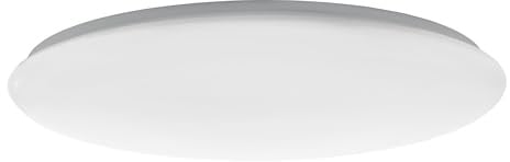 EGLO LED Deckenlampe Giron, 1 flammige Deckenleuchte, Material: Stahl | Kunststoff, Farbe: Weiß, Ø: 76 cm, dimmbar, Weißtöne per Fernbedienung einstellbar