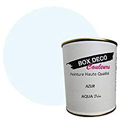 BOX DECO COULEURS Peinture murale acrylique aspect velours Aqua Déco - 750ml, Bleu Azur