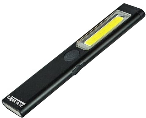 Lighthouse Torches L/HEMINI200R USB Rechargable Slimline Aluminium Magnetic LED Torch 200 Lumens 30M Beam 1.5 Hour Run Time