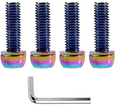 DAZISEN Vis de Vélo - 5 Pièces Vis de Résistance à Rouille pour Vélo de Montagne VTT, M6*19