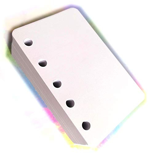 tipome Terminplaner Mini weiß mit 5 Ringen - 200 Blatt (400 Seiten) - 6,7 x 10,5 cm - zertifiziert