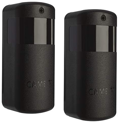 CAME Paar DXR20CAP Lichtschranken mit synchronisiertem Infrarotstrahl, horizontal einstellbar, für den Außenbereich, Reichweite von bis zu 20 m, 12-24 V AC/DC-Stromversorgung