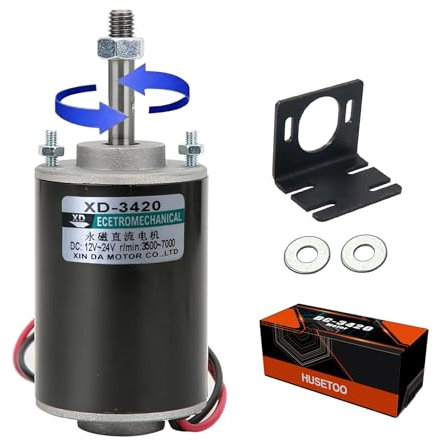 High Torque DC Motor 12 V/24 V Permanent Magnet Motor Mini DC Motor DIY Generator Motor 30W CW/CCW with Moun