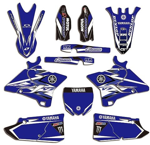 ENARUI Adesivi Grafiche Compatibili con Yamaha YZ125 YZ 125 YZ 250 YZ250 2015 2016 2017 2018 2019 2020 2021 (blu)