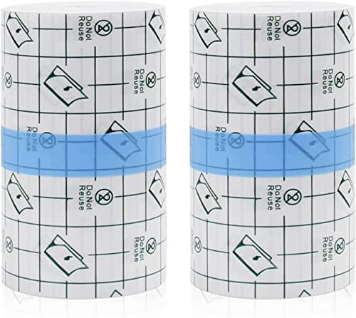 20 Meters Waterproof Transparent Bandage, BetterJonny 2 Rolls 10m x 10cm Stretch Adhesive Bandage Tape Clear Protective Bandages Dressing Tape for Swimming and Shower