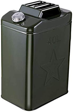 Benzinkanister 10L-40L Vertikales Benzin, Tragbarer Metallbrennstoffkanister, Verdickte, Grüne Backup -Kraftstofftanks for Benzin Und Diesel (Size : 40L)