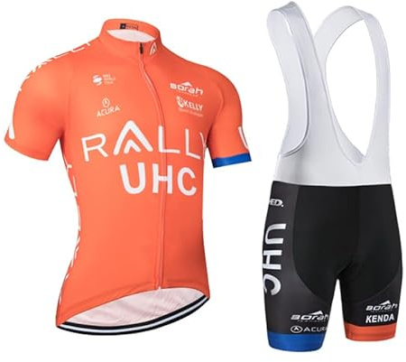 louizumify Herrensporthemd Profi-Team-Radanzug, elastisches und atmungsaktives Material, Sonnenschutz, reflektierend, 3 Taschen