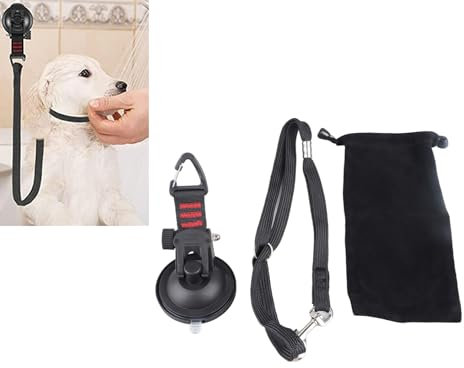 Corda da Bagno per Cani con Ventosa Pesante, Trattenuta Regolabile per Vasca per Toelettatura per Cani Guinzaglio in Nylon Morbido per Cane da Compagnia Doccia e Toelettatura