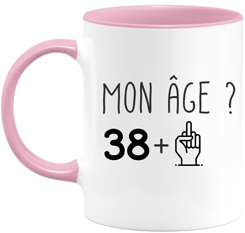 quotedazur - Mug 39 ans fuck - Rose/Céramique