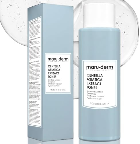 Maruderm Centella Asiatica Gesichtswasser mit Hyaluronsäure, Panthenol & Ceramiden – Beruhigendes & Feuchtigkeitsspendendes Toner-Serum | Tierversuchsfrei & Vegan, 250 ML