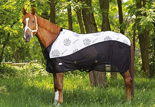 Amesbichler Reitsport Equi-Theme Sommerdecke Cooltech 145 cm/Mesh Equi-Theme schwarz/weiß, Pferdedecke - Abschwitzdecke