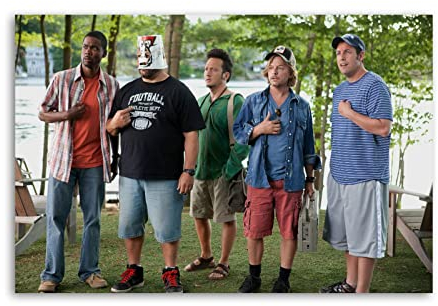 Poster mit Aufschrift Grown Ups, Motiv: Adam Sandler, Kevin Jame, Chris, Rock, David Spade, Shaq, Taylor Lautner, Salma Hayek, dekoratives Gemälde, Leinwand, Wandkunst, Wohnzimmer, Poster,