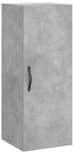 vidaXL Wandschrank Betongrau 34,5x34x90 cm Holzwerkstoff