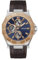 GUESS Montre pour homme Prime en cuir, Multicolore/or rose