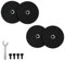 4 Pieces Rubber Coated Monting Magnets, 43mm Round Non-Slip Neodymium Magnet Base with M6 Threaded Studs and Nuts, Anti-Scratch Magnet for Automobile, Lamps, etc