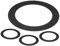 METALLIXITY Goof Ringe ID 2,99 x OD 4,72, 4 Stück Metall Goof Ringe Abdeckung für Einbaustrahler Decken- und Wandlampen Beleuchtung Downlight LED, Schwarz