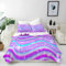 ANHOPE Bunte Regenbogen Galaxie Bettwäsche Set 2 Teilig Weich Bettbezug 140x200 cm & Kissenbezug 65x65 cm Microfaser Bettbezüge Set mit Reißverschluss Bettdeckenbezug für Kinder Mädchen